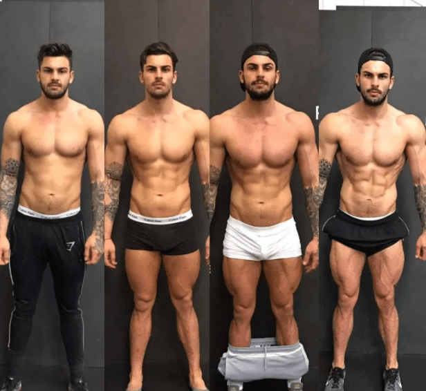  Gym owner Adam has documented his body transformation on Instagram