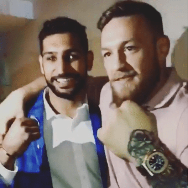 Amir Khan and Conor McGregor were at an MMA event in Belfast