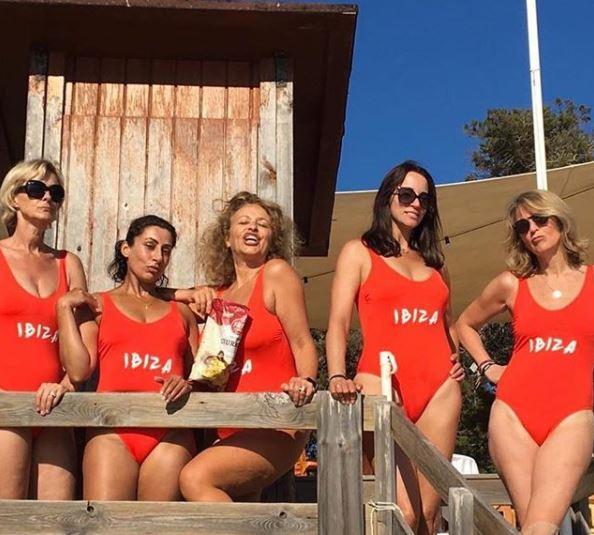  The panellists donned red swimsuits in a nod to the iconic TV show