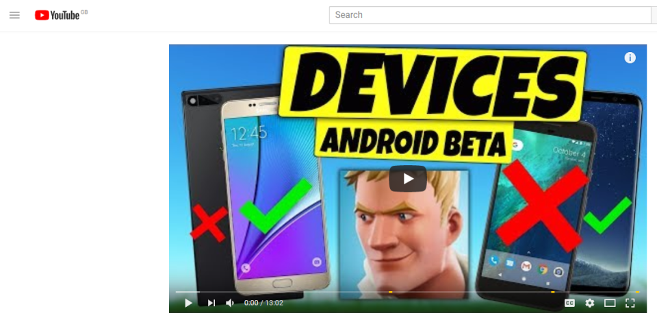  YouTube is awash with videos promoting fake download links to the Fortnite 'beta', or to a version of the full games