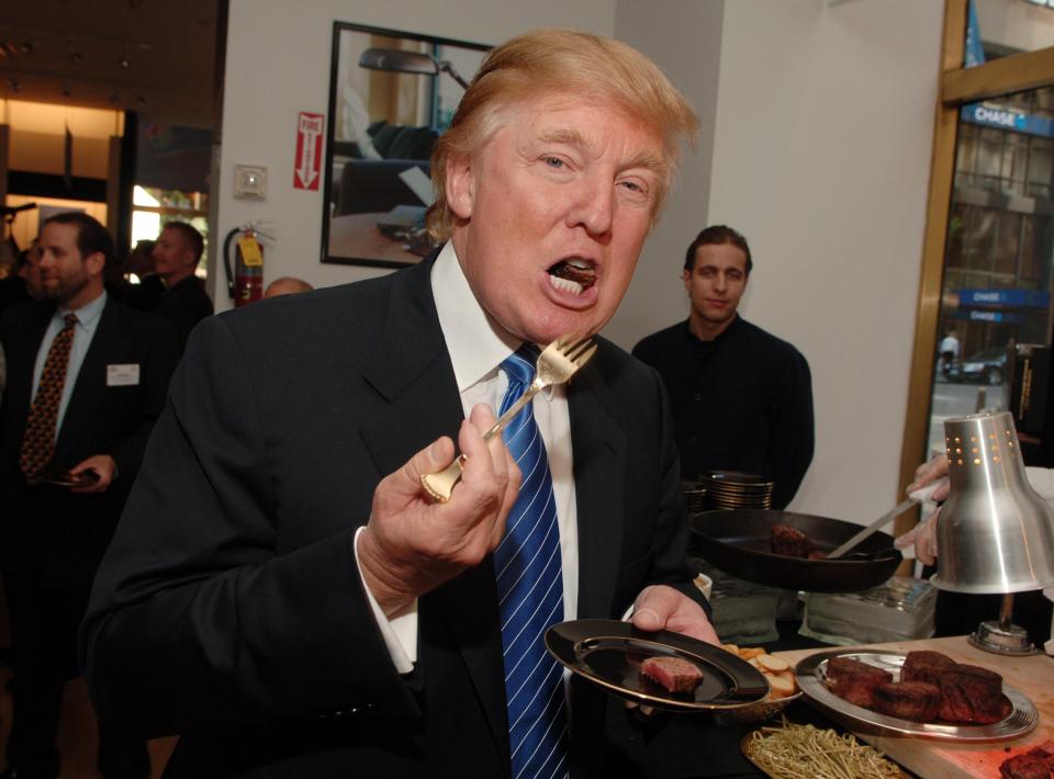  It's thought that Trump's love of fast food is down to cleanliness