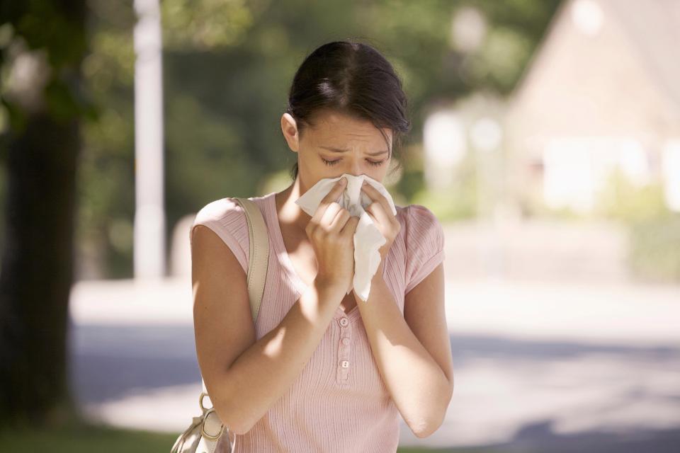  The pollen season starts in mid-March in the UK