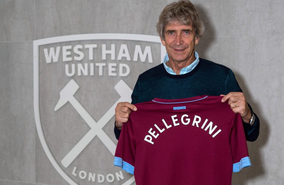  Manuel Pellegrini was appointed head coach of West Ham two weeks ago