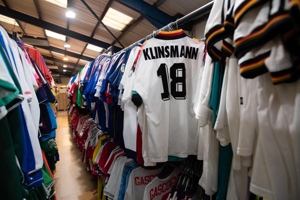  It's impossible not to feel like a kid in a sweet shop when perusing the rails at the Classic Football Shirts offices