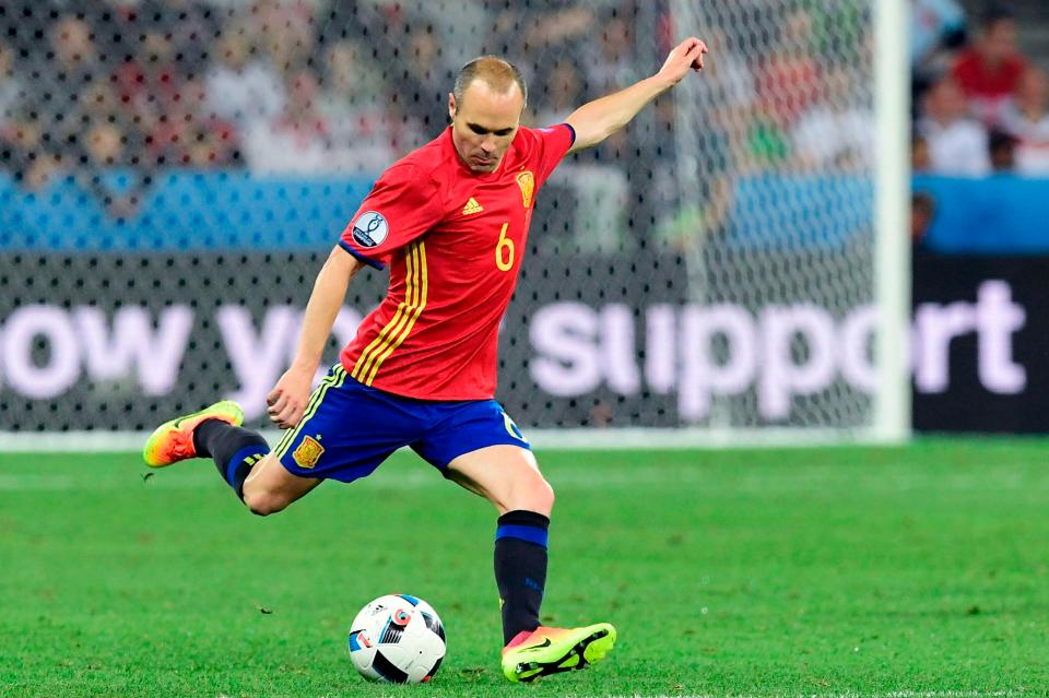  Spain legend Andres Iniesta is capable of putting the ball where the spiders nest