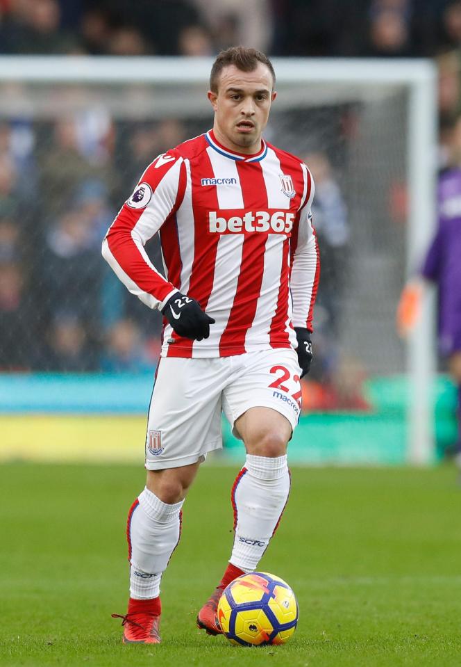  Xherdan Shaqiri looks certain to leave relegated Stoke city