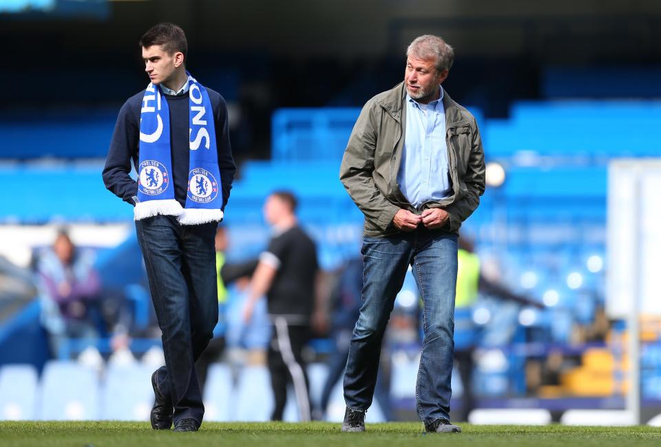  Abramovich with son Arkadiy at Stamford Bridge