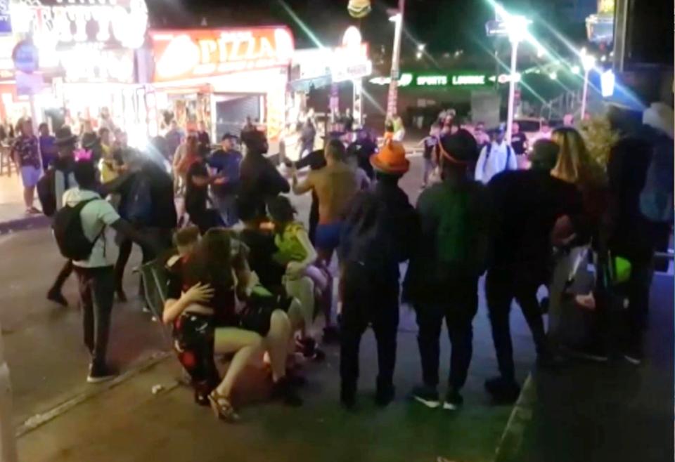  The British group coordinating protests claimed they were making a stand against the "prostitutes who have robbed, stabbed, bullied and attacked not only holidaymakers but the residents and seasonal workers of Magaluf"