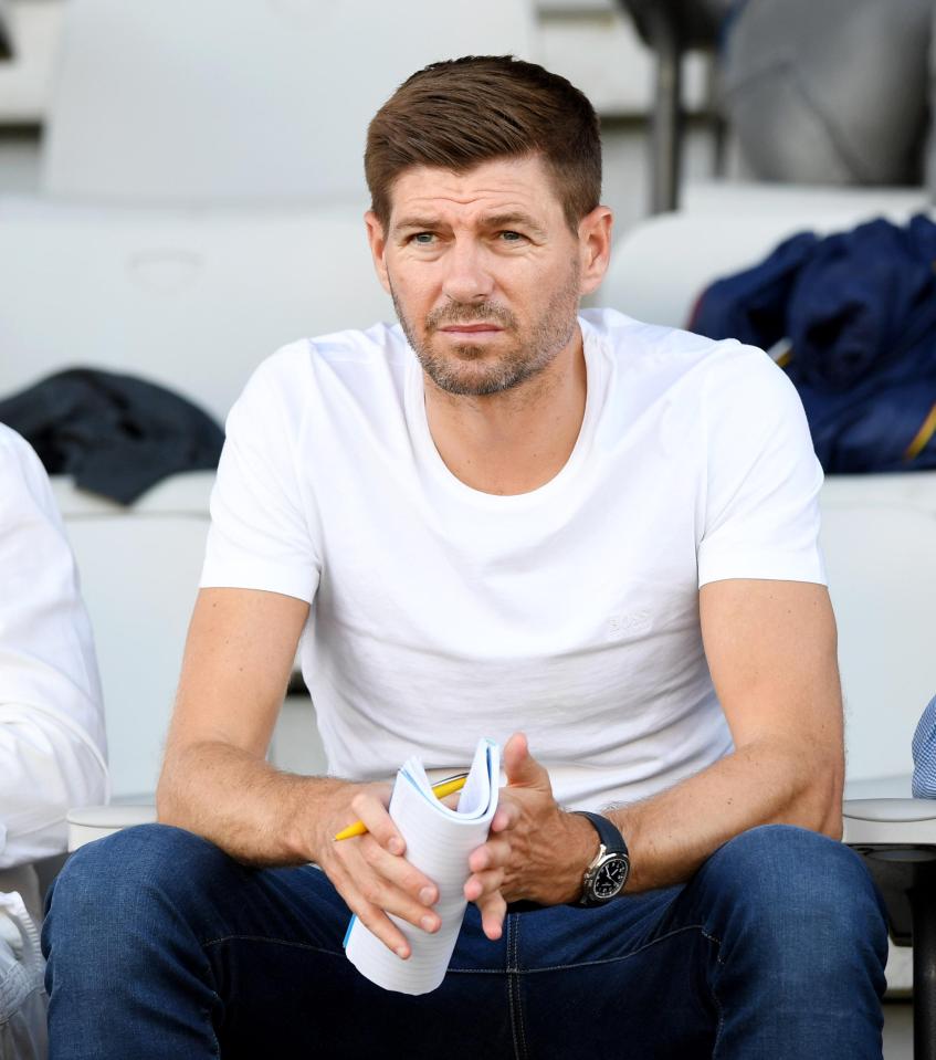 New Rangers boss Steven Gerrard was among the spectators in France