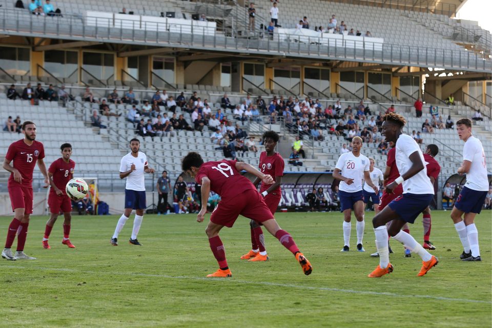 England took the lead when Ahmed Suhail headed past his own keeper