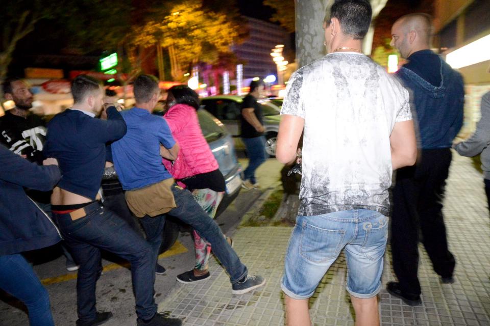  African prostitutes told to get out of Magaluf by locals and Brits during the clashes on the party island