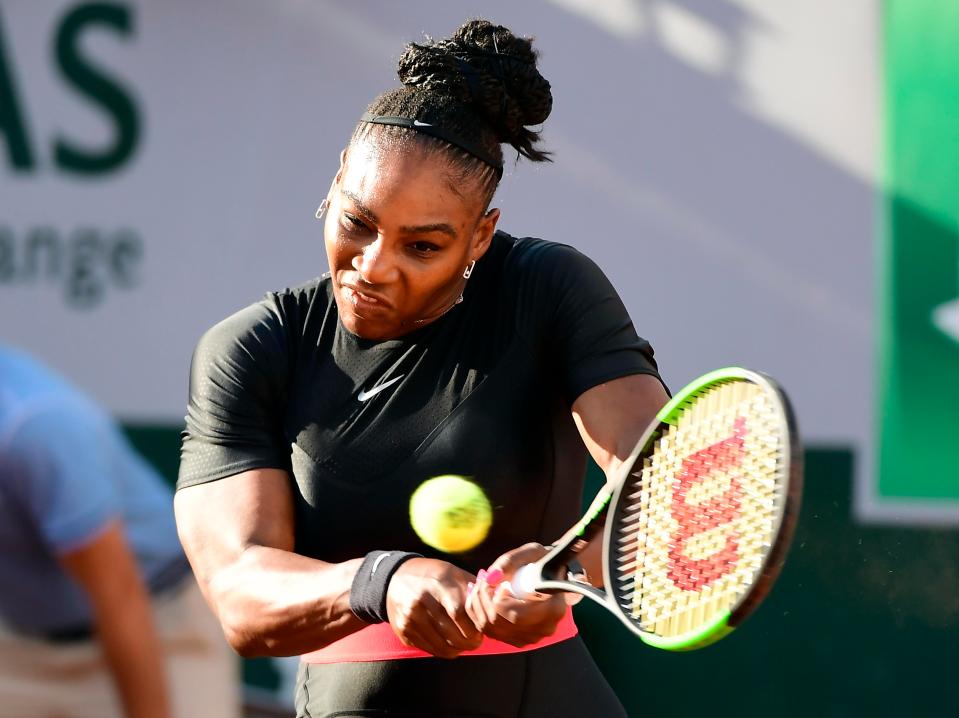 Serena Williams won in straight sets against Julia Goerges