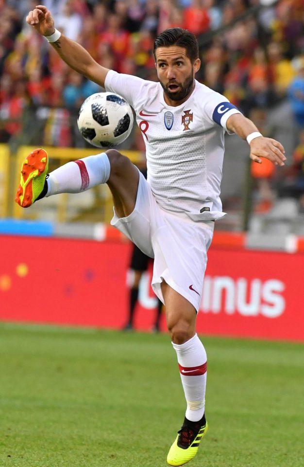  Joao Moutinho went close for Portugal against Belgium