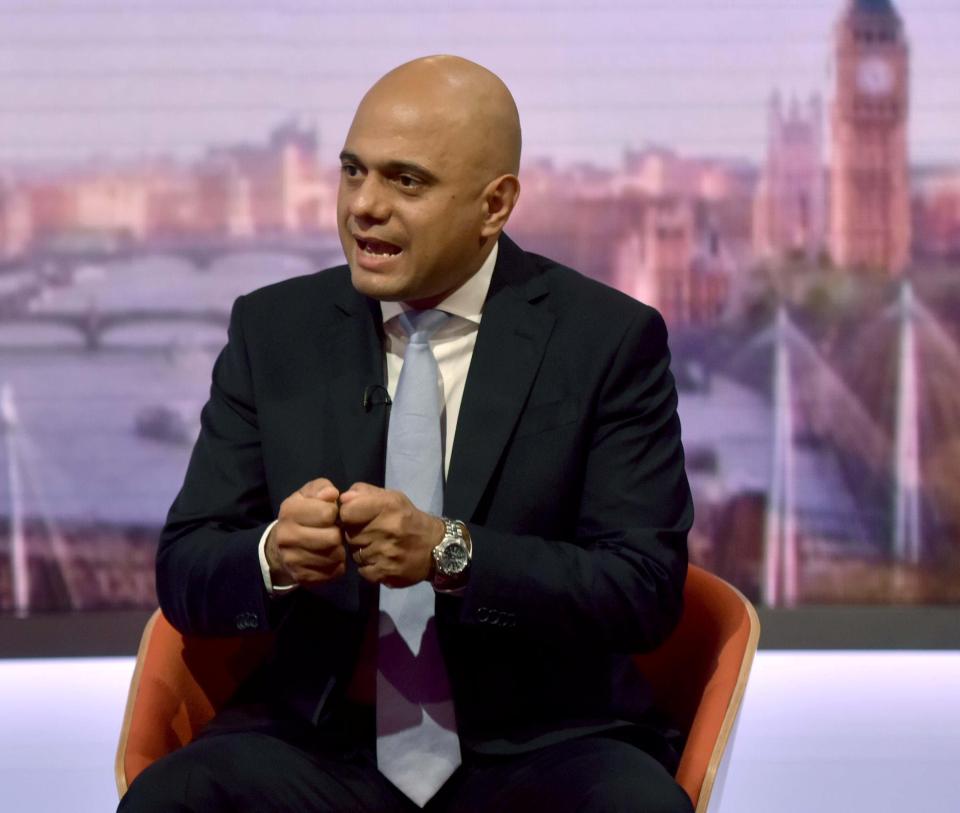  Home Secretary Sajid Javid also condemned the no-deal Brexit plans, which includes an 'Armageddon' category