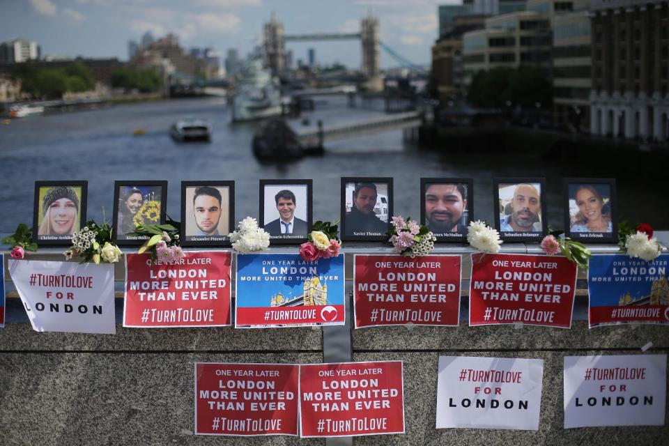  London Bridge attack victims are remembered at the scene of the rampage, one year on