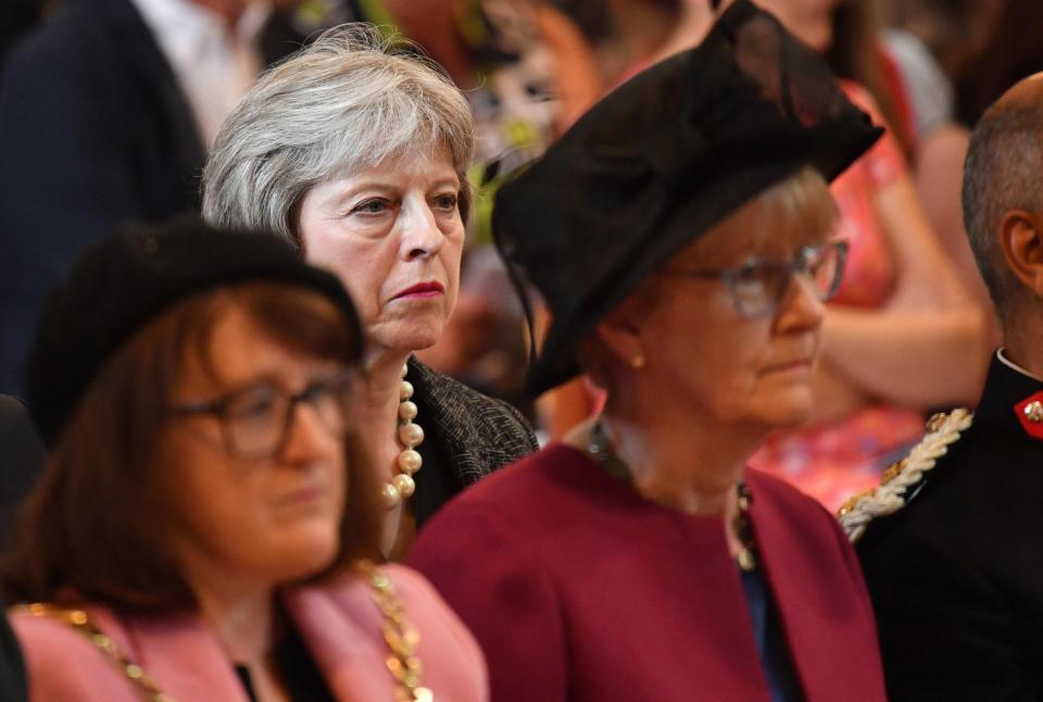  Theresa May took part in a service to remember the victims of the London Bridge terror attack