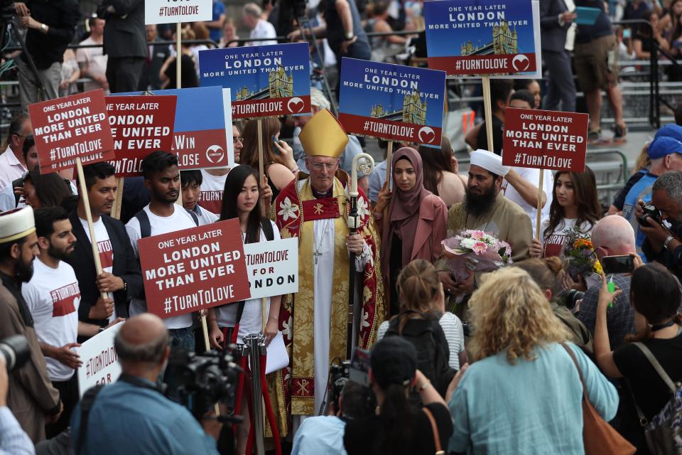  Religious leaders were among those at the moving service