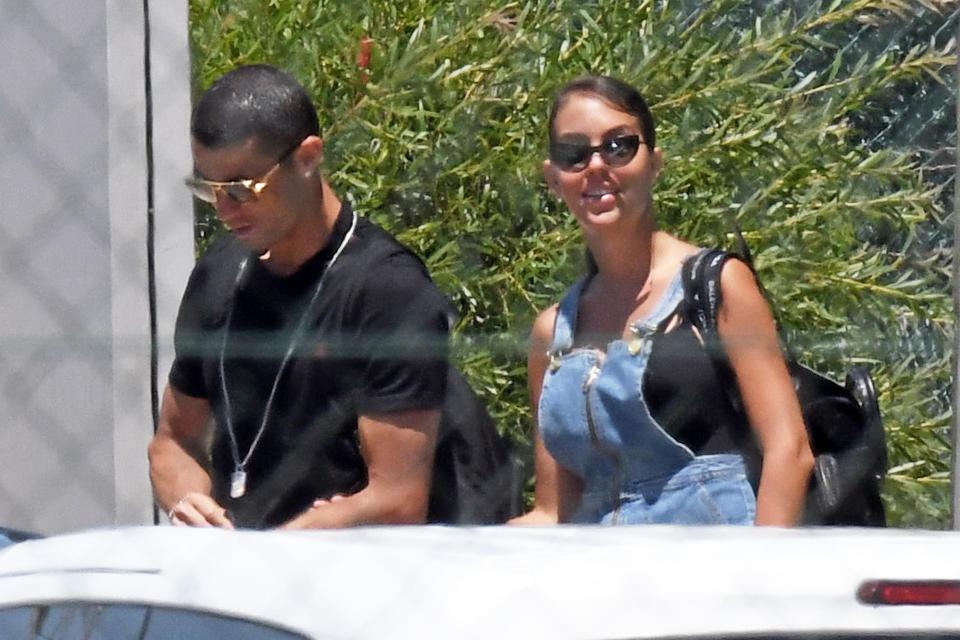  Ronaldo and stunning Wag Georgina Rodriguez jet off from Malaga Airport