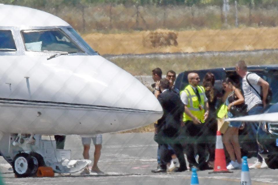  The Ronaldo family boarded the plane from Malaga airport