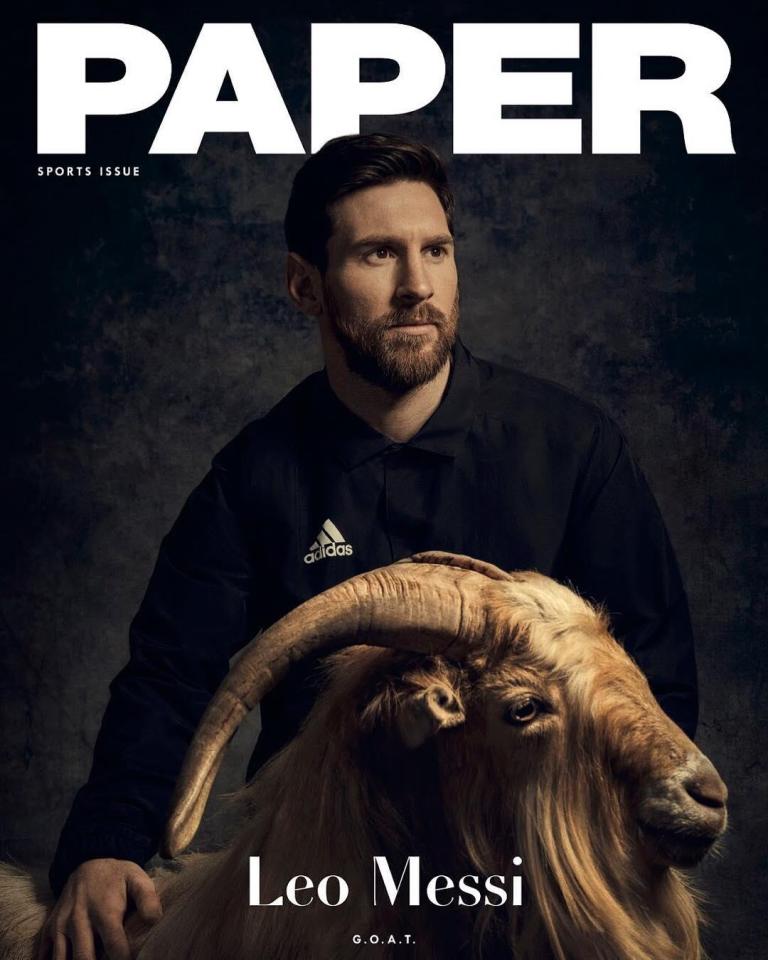  Lionel Messi posed with a few goats for the unusual photoshoot