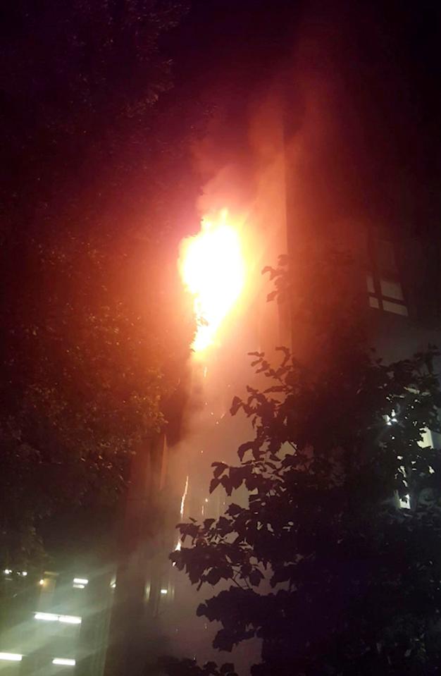  By 1.15am, the fire had spread upwards, due to the exterior combustible cladding