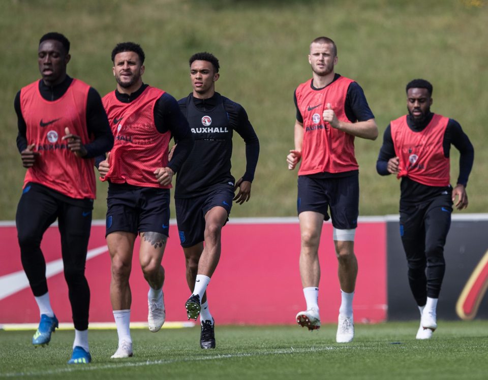  Southgate had his players put through a light training session