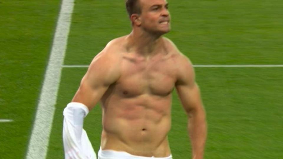 Eagle-eyed fans claim to have caught a glimpse of Xherdan Shaqiri's pubes