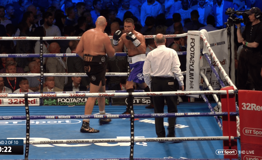 There were more exciting things going on outside the ring than in it - even Tyson Fury knew that was true