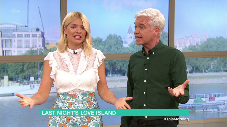  This Morning's Holly Willoughby said she hated the way Adam Collard had treated Rosie Williams during last night's Love Island