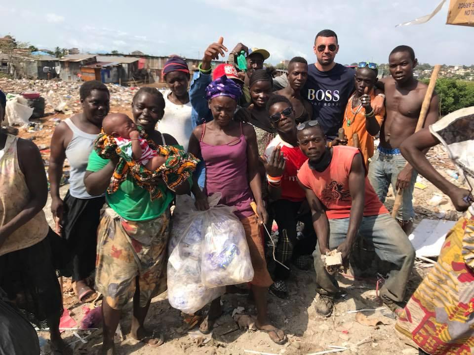 The convicted drug dealer then made his way to Freetown, the capital of Sierra Leone, where he claims to be carrying out charity work