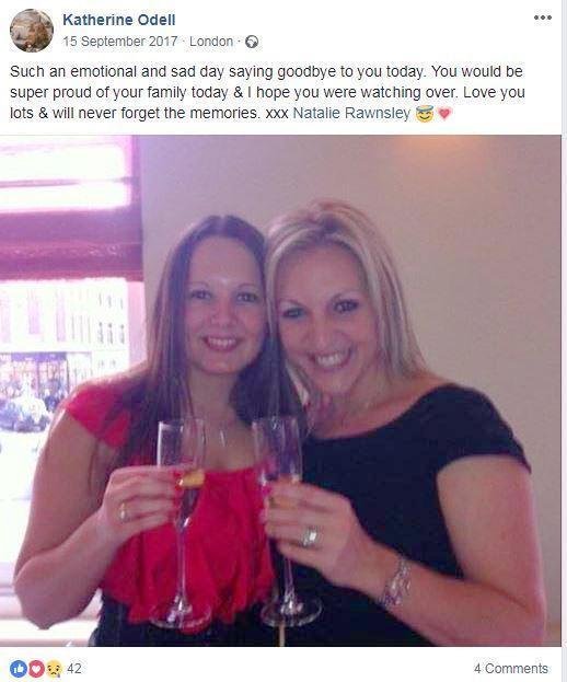  Natalie's friend Katherine Odell posted a heartbreaking tribute on Facebook