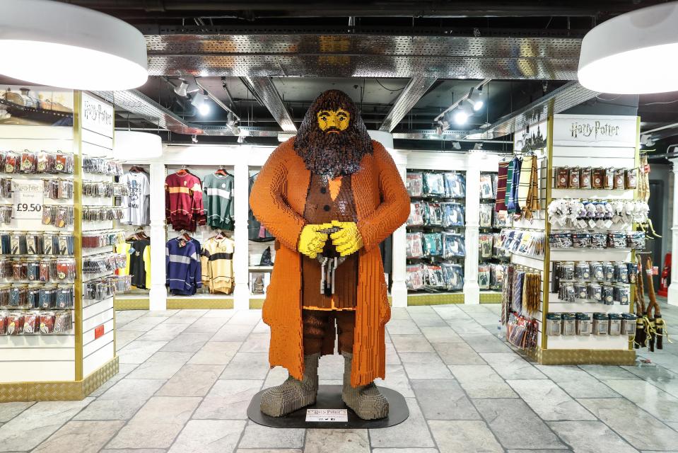  There's also a giant Hagrid statue made from Lego