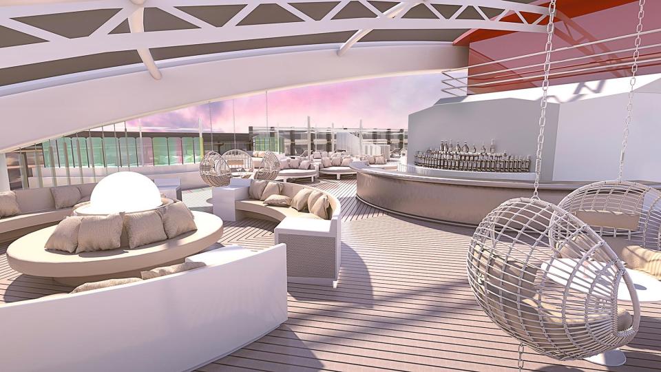  The decor of the ship is designed to appeal to young-at heart adults