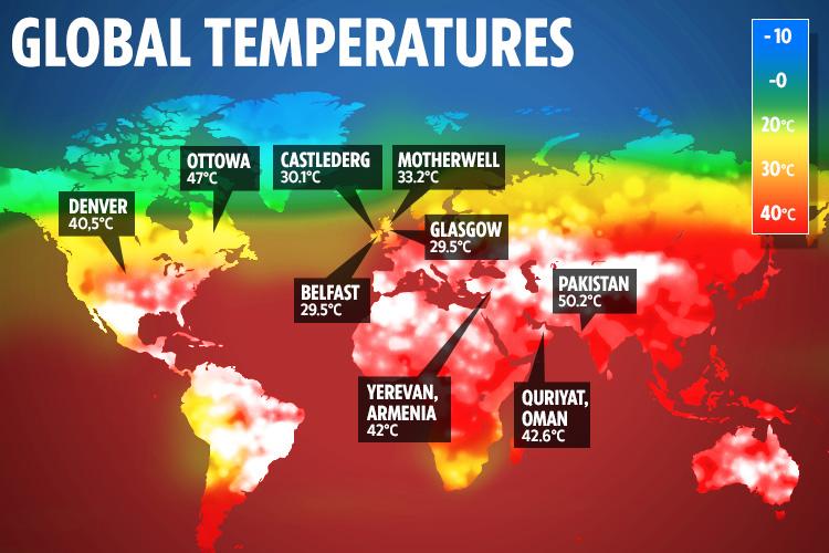 Temperatures around the world have been soaring