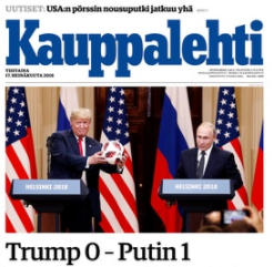 Finnish paper Kauppalehu declared yesterday's summit in Helsinki a resounding victory for Putin