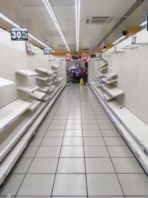  The shelves were empty today at the Poundworld store in Burnley