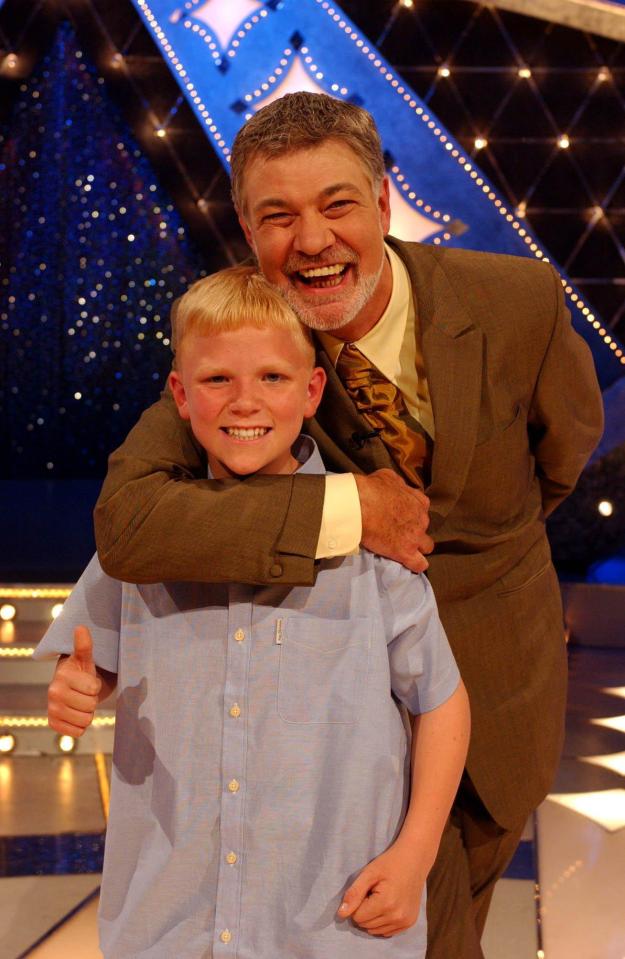  Lewis Devine with Matthew Kelly on Kids Stars In Their Eyes in 2002