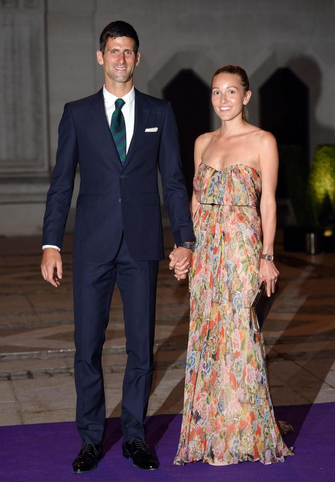  Djokovic pictured with wife Jelena