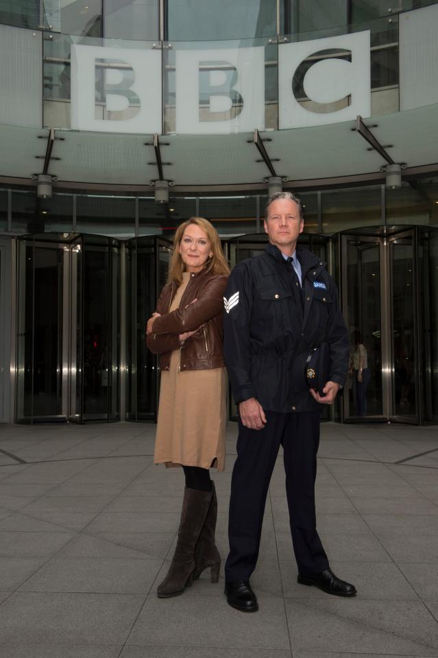 Cathy Belton, left, with Sean Mahon, right, in 2016 celebrating the arrival of Red Rock to the BBC