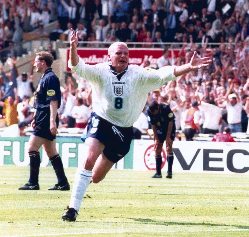  Paul Gascoigne lit up Euro 96 with his blonde top