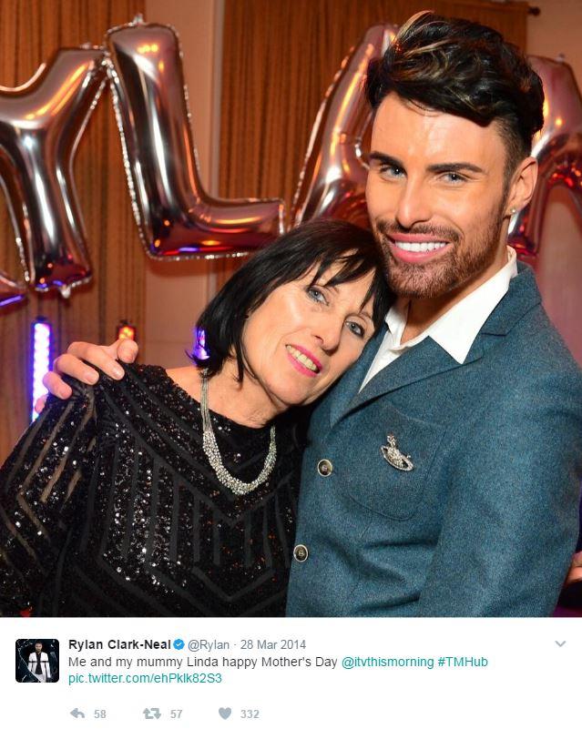 Rylan pictured with his mum Linda 