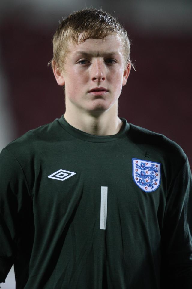  Pickford - here for the Under-16s - has represented England at U16, U17, U18, U21 and senior level