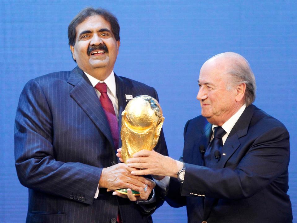  Blatter with Sheikh Hamad bin Khalifa al-Thani, Emir of Qatar