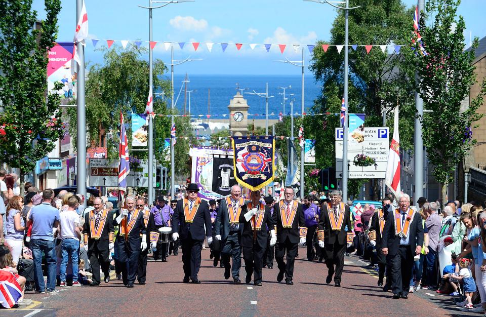  Twelfth of July parades take place across Northern Ireland, including here in Bangor, Co Down