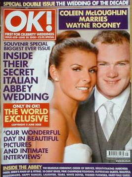  OK Magazine was said to have paid £2.5m for the Rooneys' exclusive wedding photos