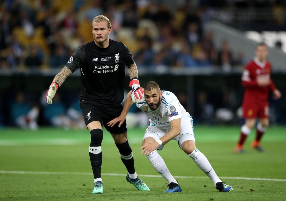 Loris Karius made two errors in the 2018 Champions League final