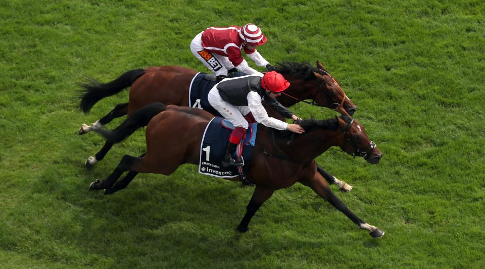  Salouen (far side) gave Cracksman a scare at Epsom