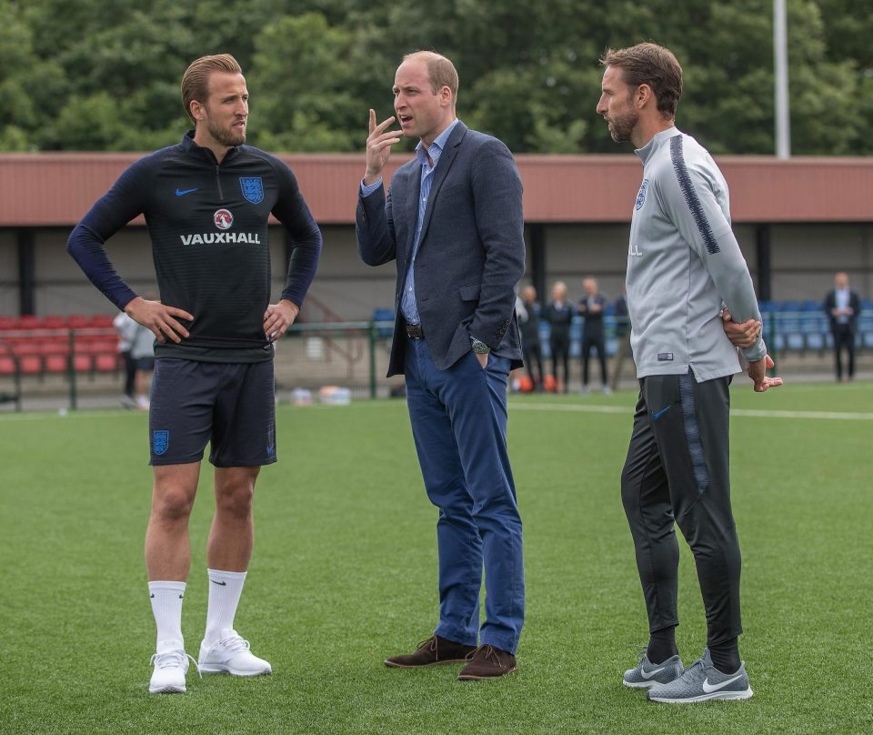  Prince William might hope he gave England striker Harry Kane and manager Gareth Southgate a few tips before the tournament and is now cheering them all the way