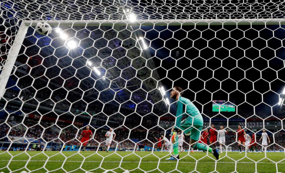  David De Gea could only watch as the ball sailed into the back of the net