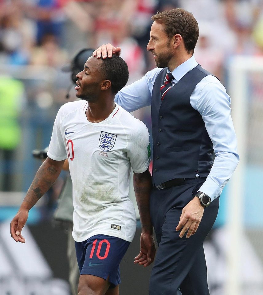  Gareth Southgate has appreciated Sterling's contribution on the pitch